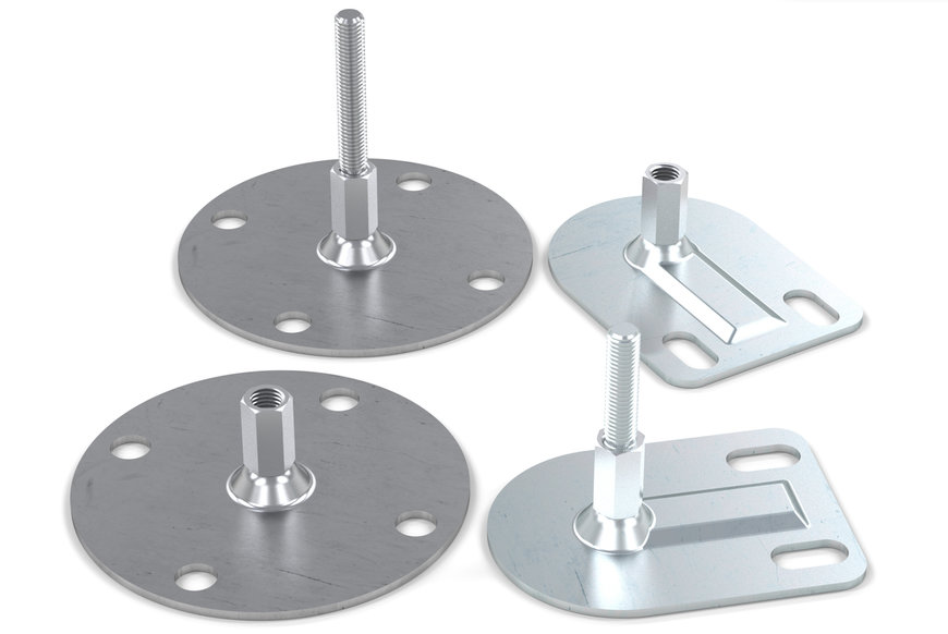 Low-profile levelling feet provide stability for medium-duty applications